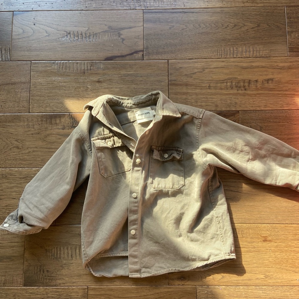 Rudy Jude Light Brown Kids Button-Down Shirt
